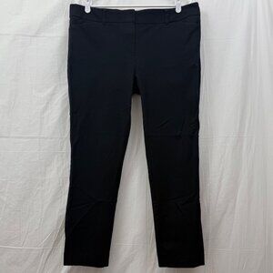 New York & Co Stretch Cotton Straight Leg Pants Women 14 Black